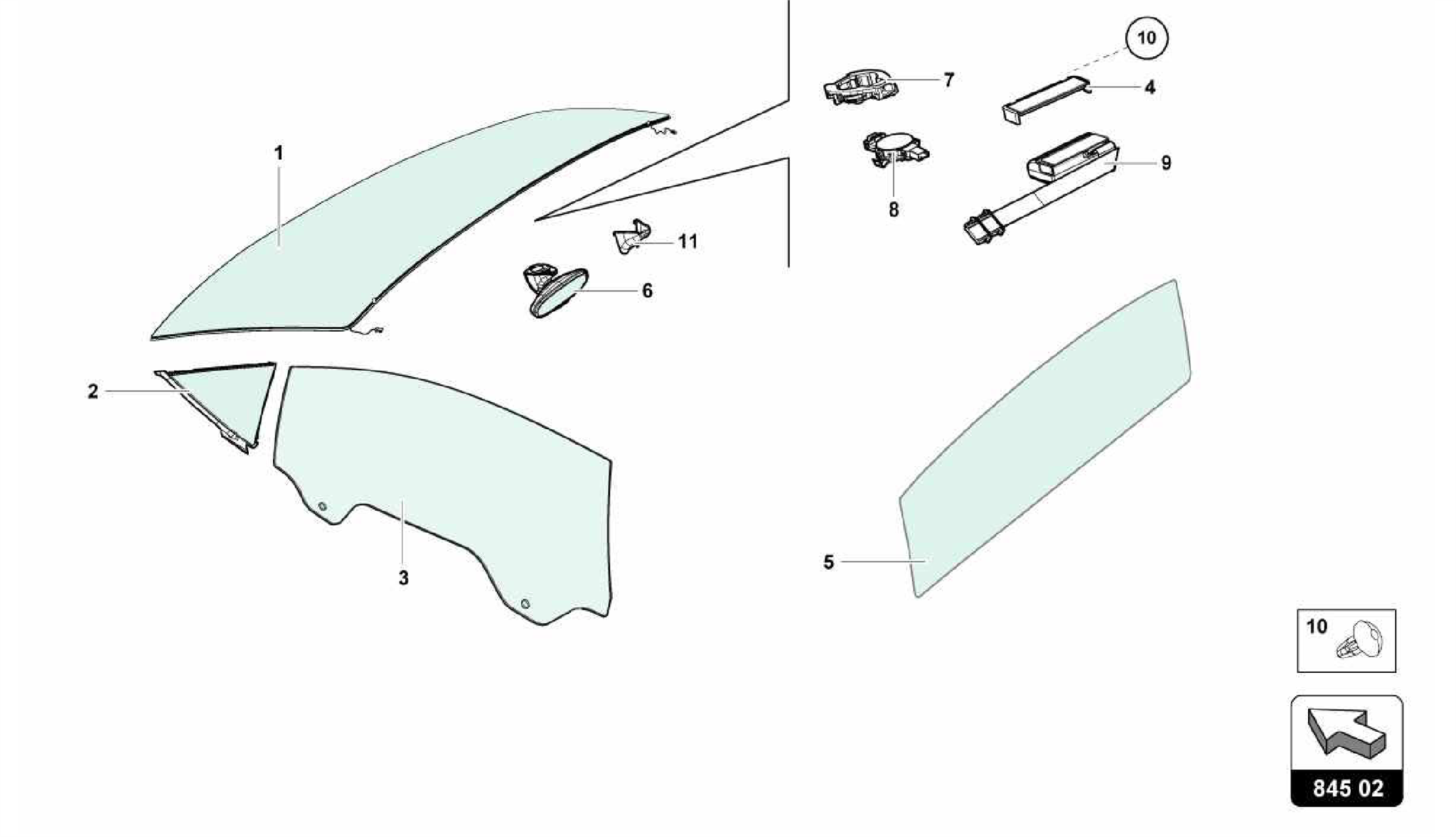 845.02.00-WINDOW GLASSES