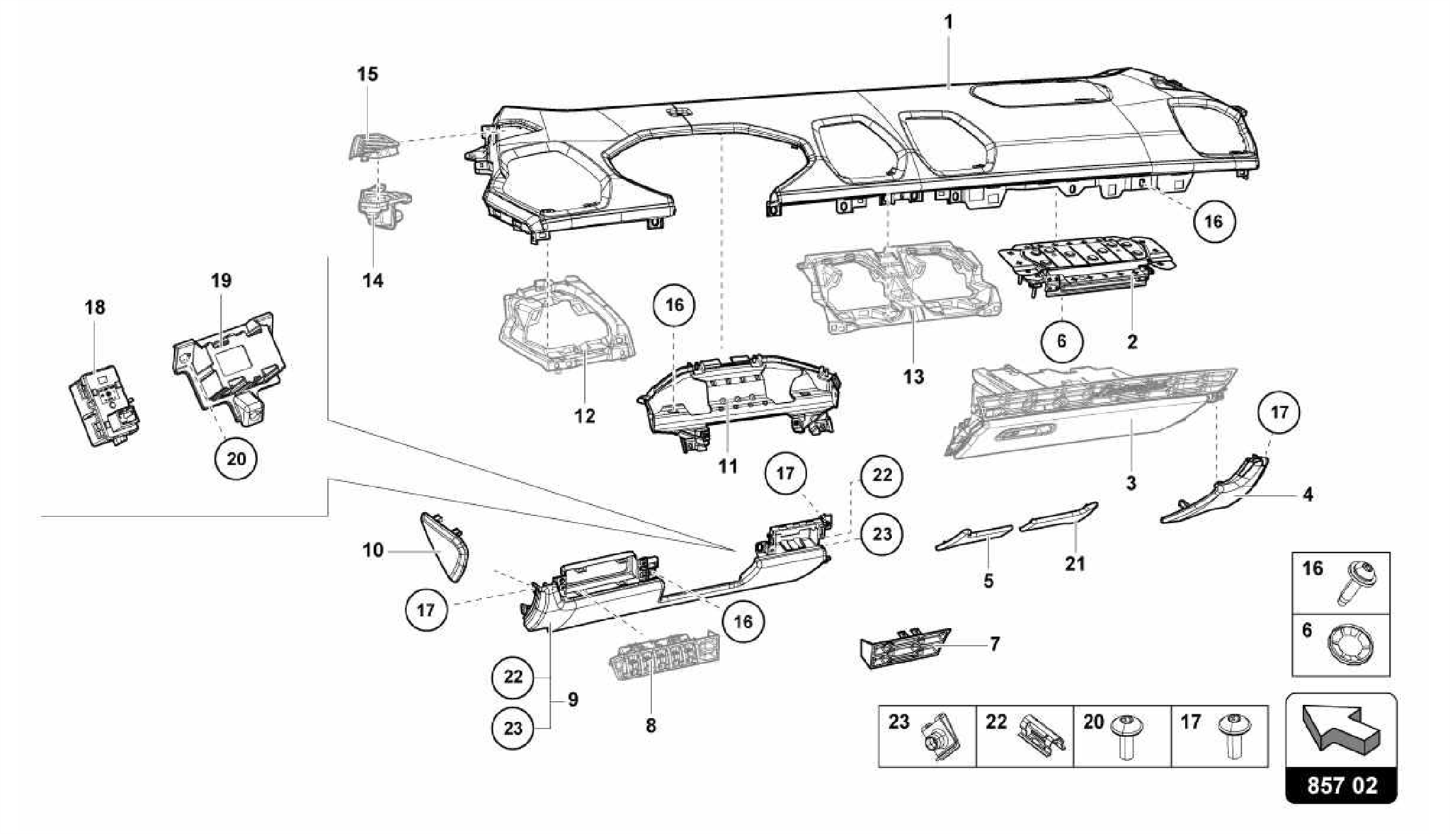 857.02.00-INSTRUMENT PANEL TRIM