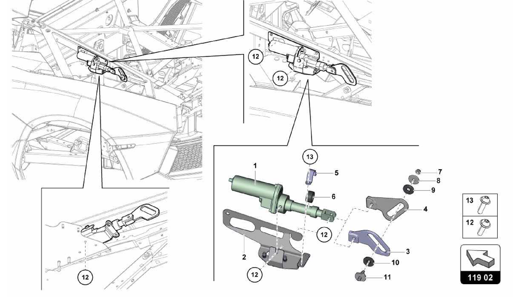 119.02.00-MOTOR FOR WIND DEFLECTOR