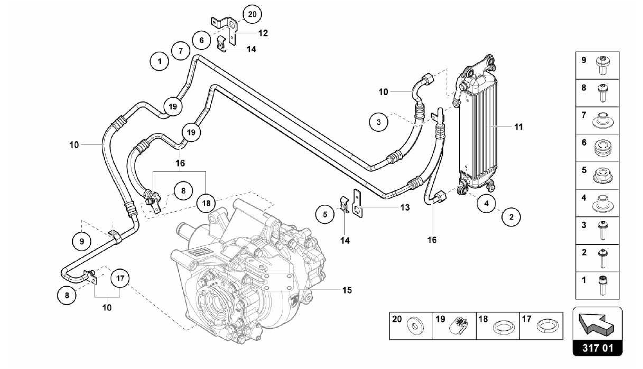 317.01.00-OIL COOLER  REAR