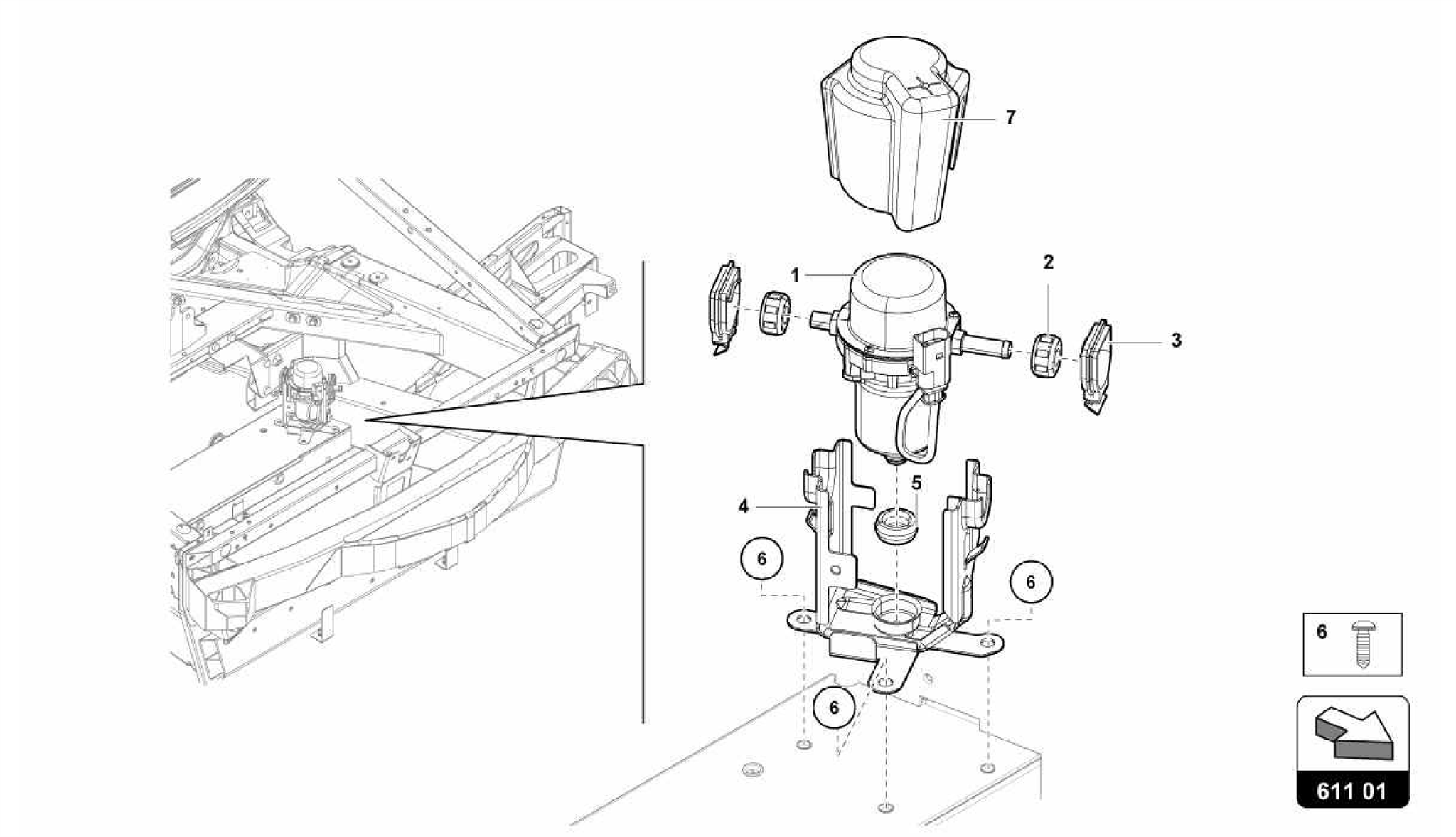 611.01.00-VACUUM PUMP FOR BRAKE SERVO