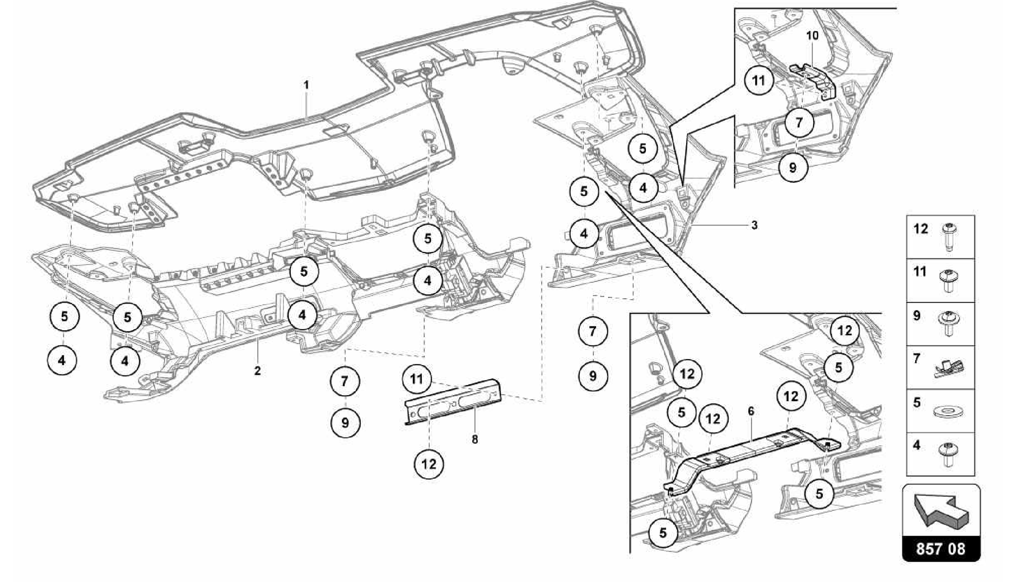 857.08.00-INSTRUMENT PANEL