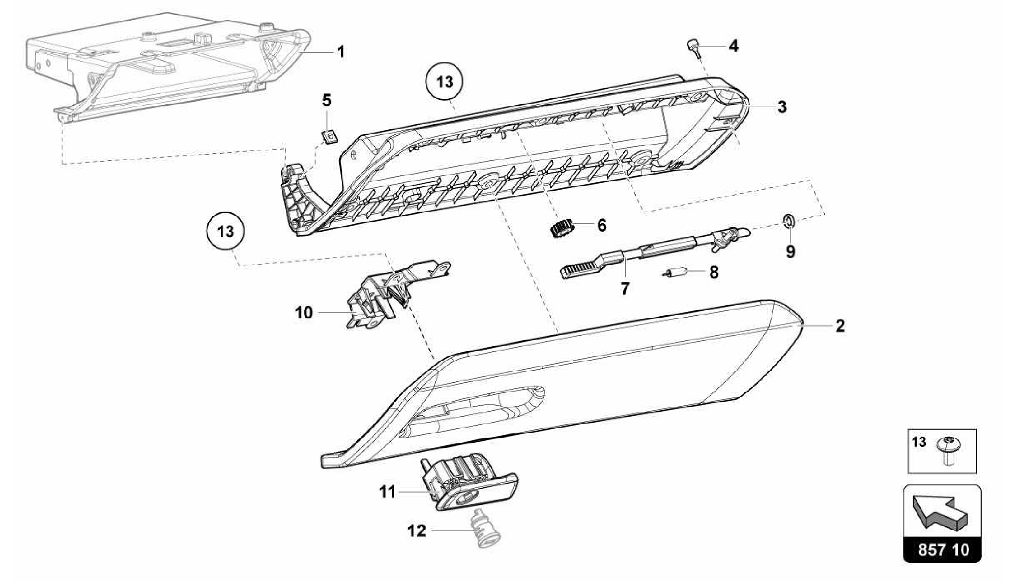 857.10.00-GLOVE COMPARTMENT