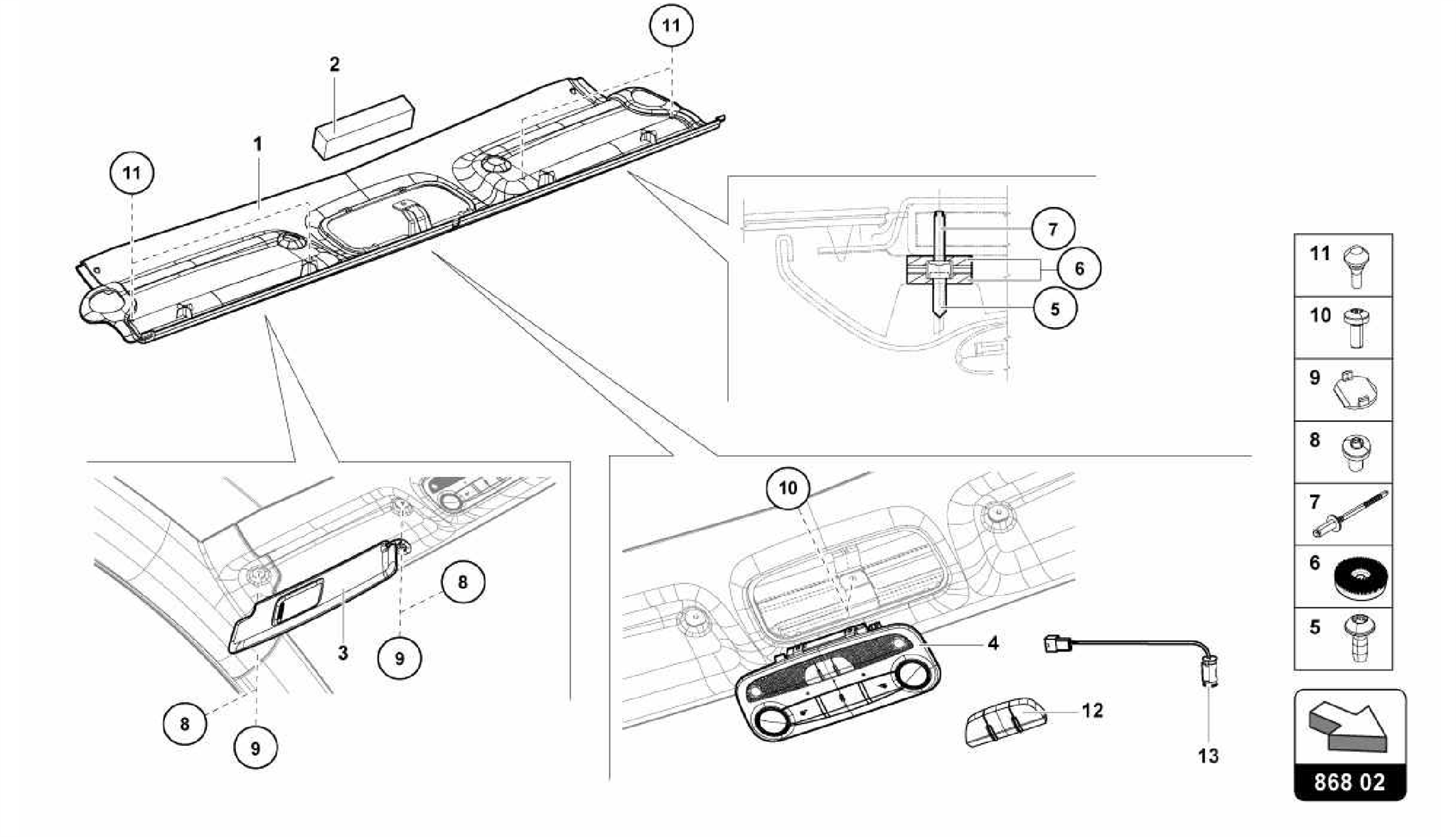 868.02.00-ROOF FRAME TRIM
