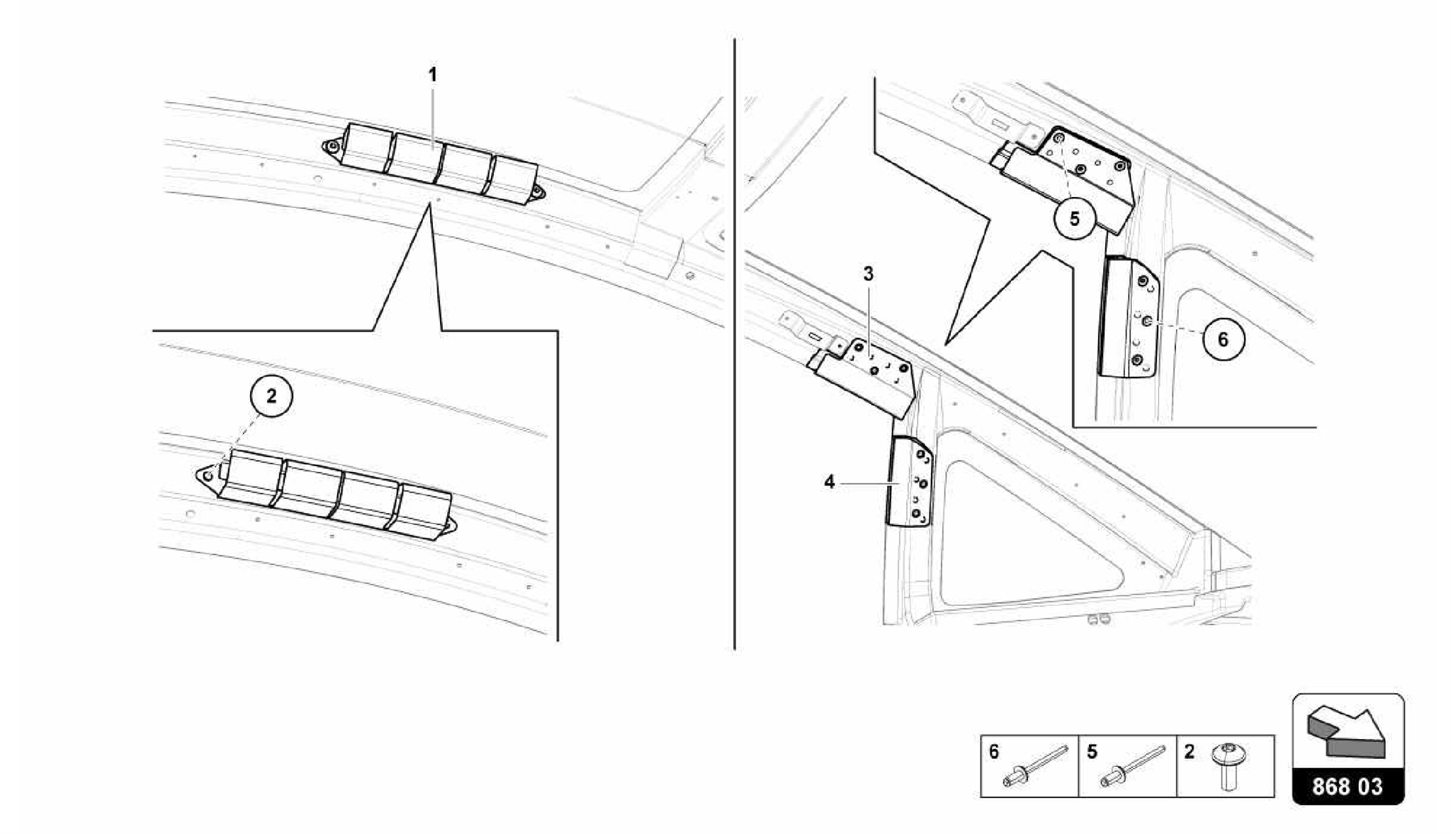 868.03.00-ROOF FRAME TRIM