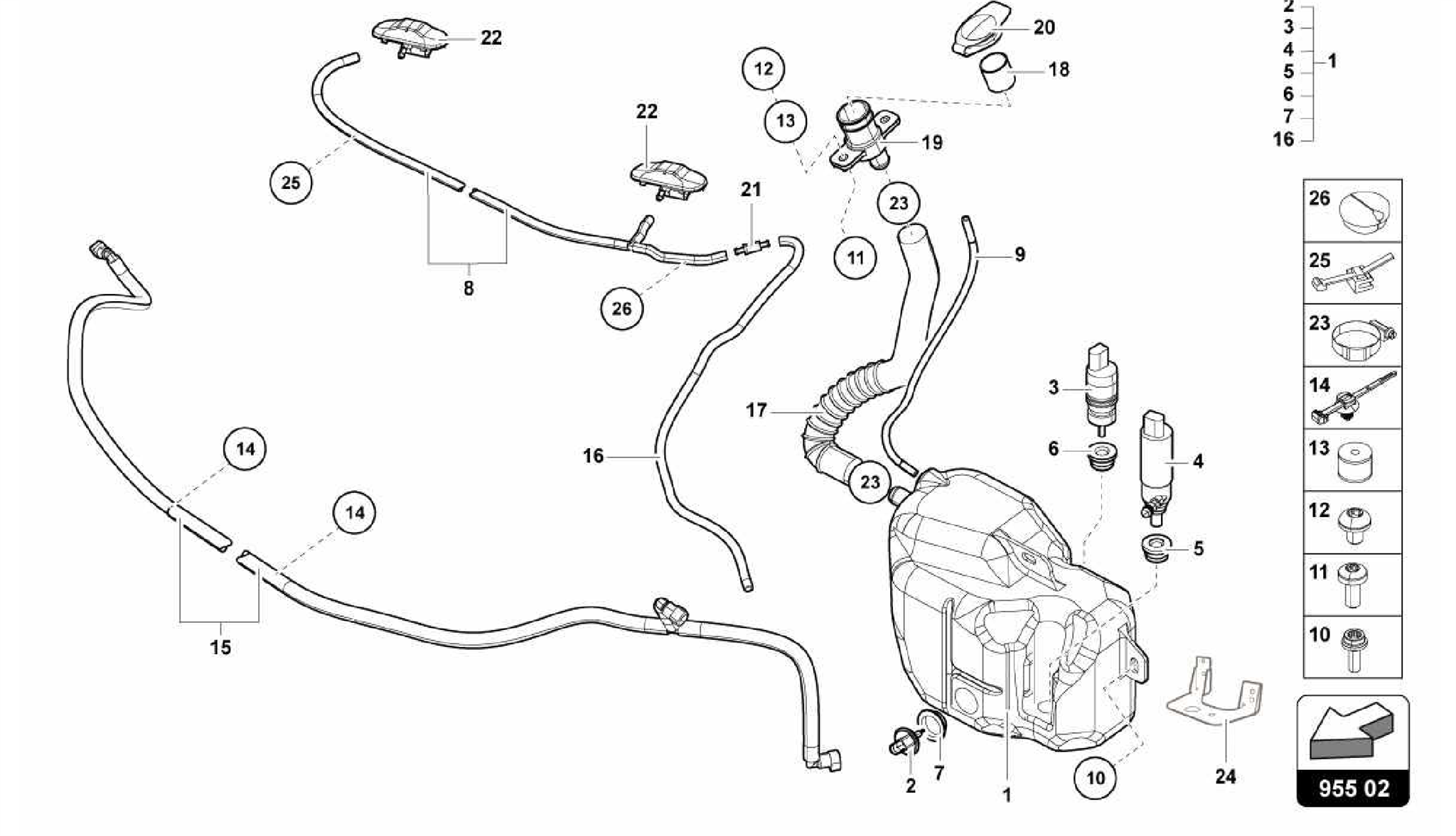955.02.00-WINDSCREEN WASHER SYSTEM