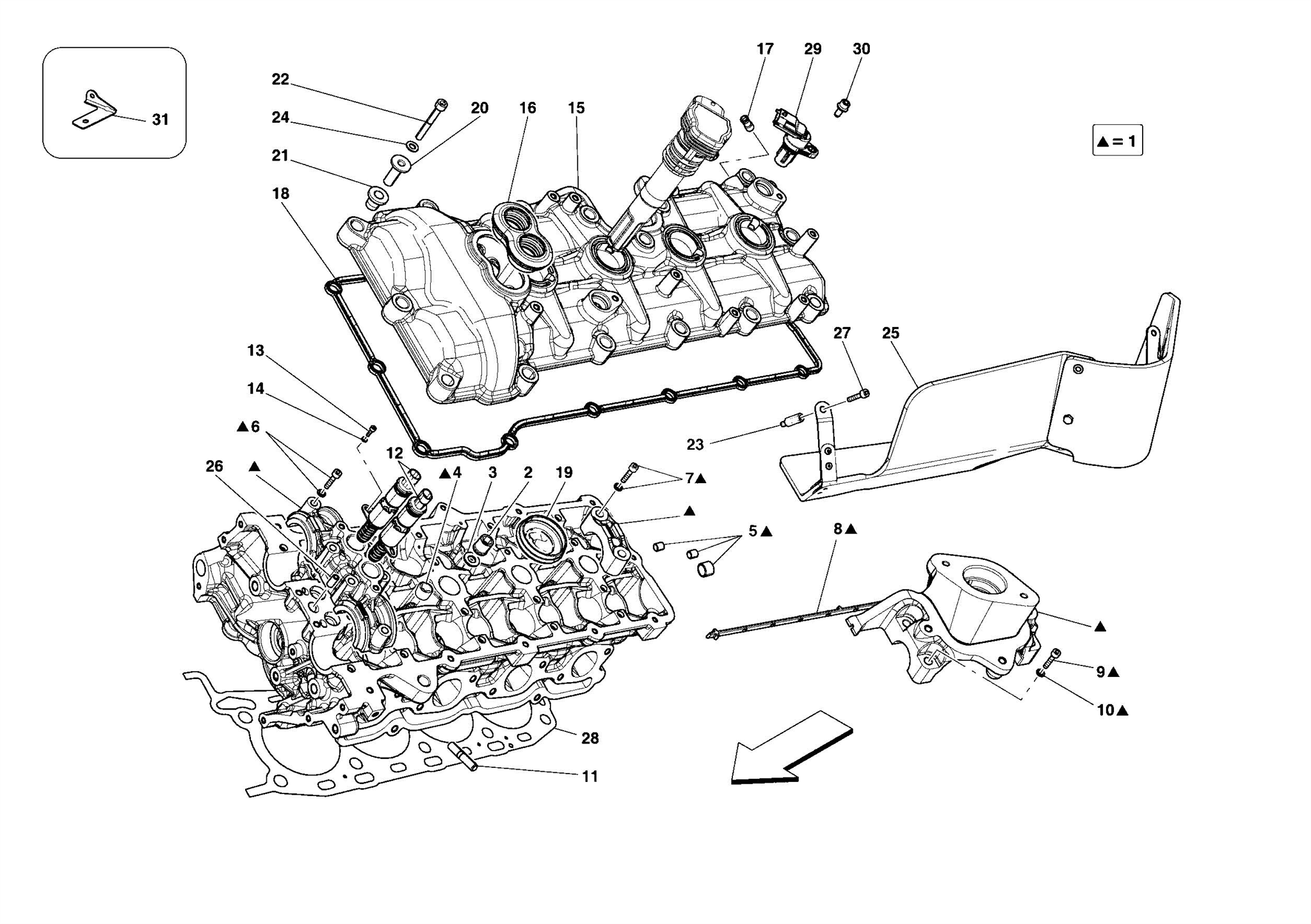 0004 - LEFT HAND CYLINDER HEAD