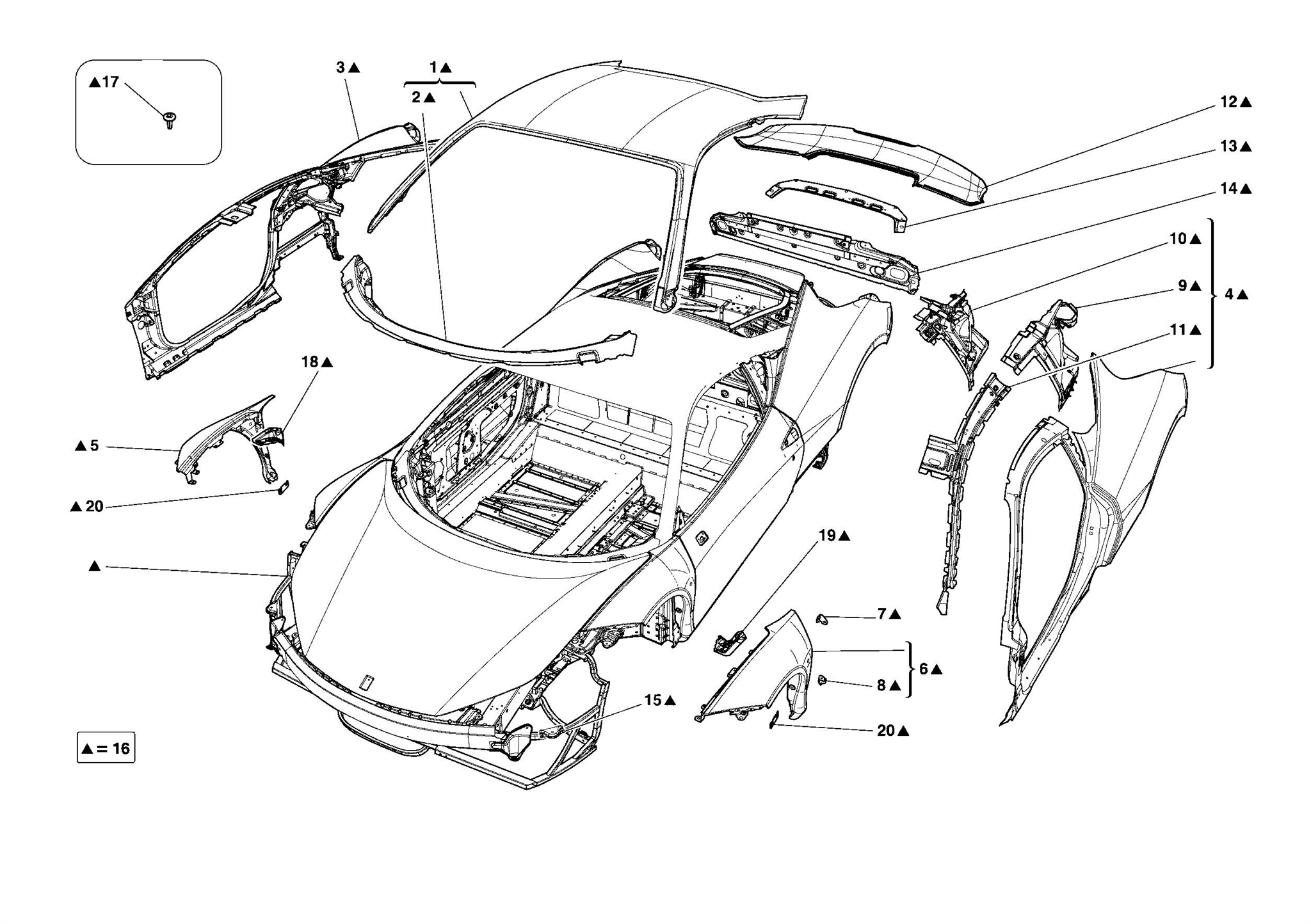 0100 - BODYSHELL - EXTERNAL TRIM