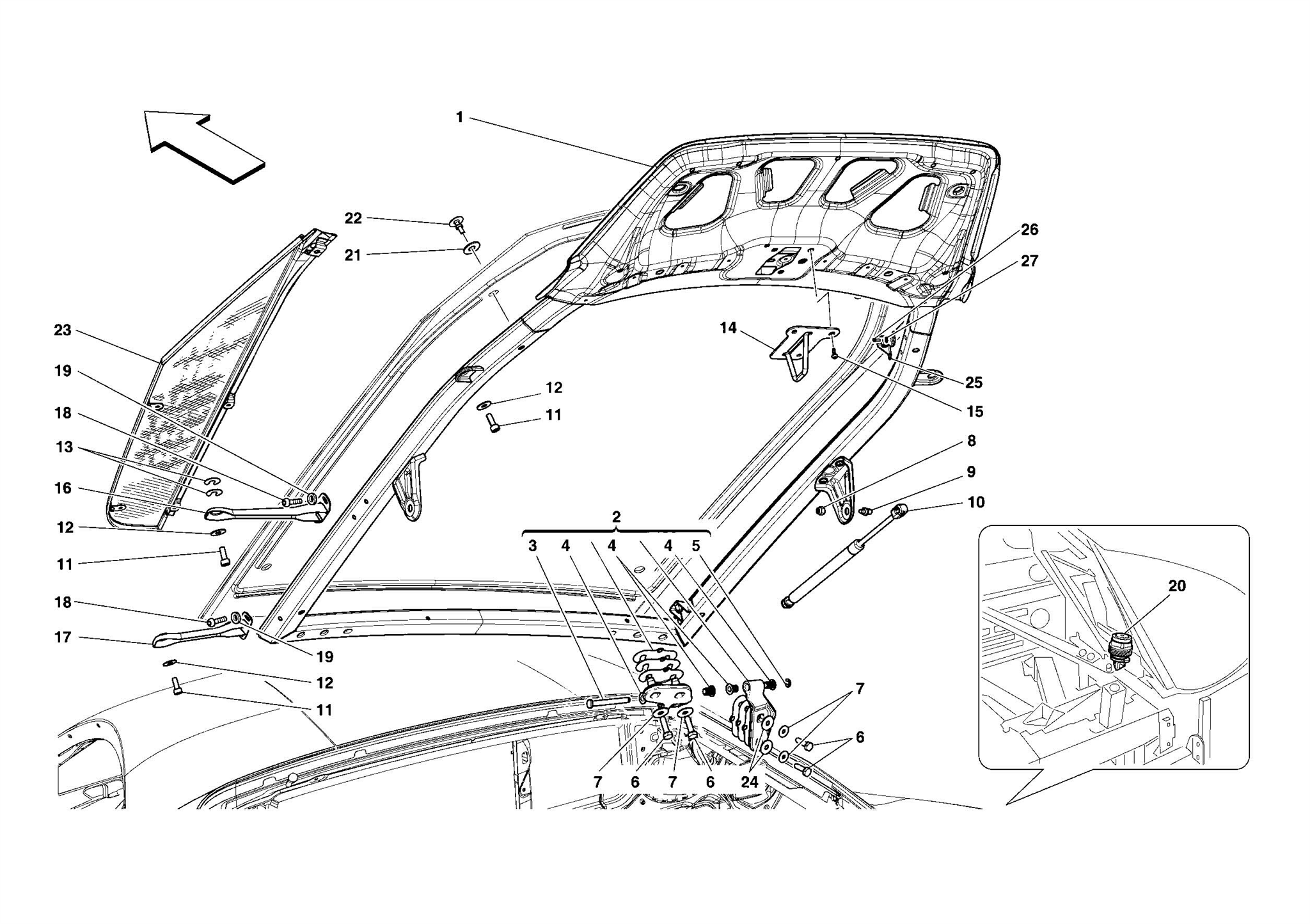 0111 - ENGINE COMPARTMENT LID